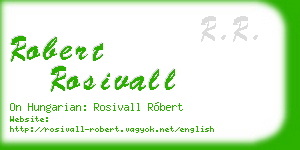 robert rosivall business card